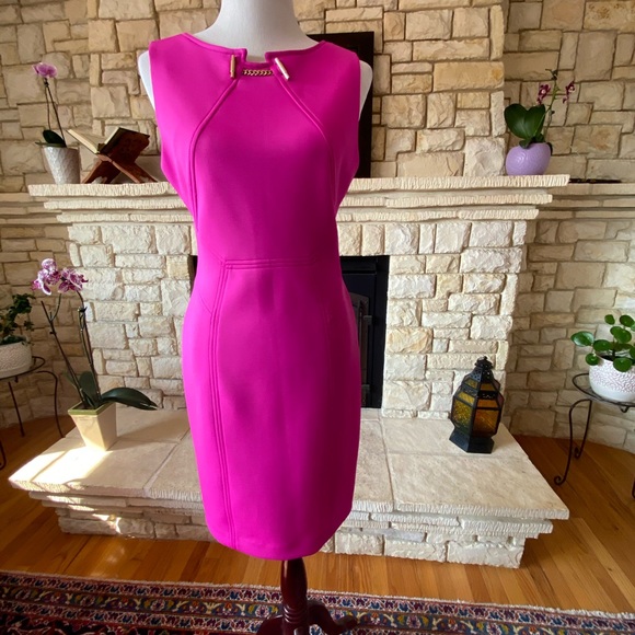 Evanka Dresses & Skirts - NWT Hot pink Dress size 10 Evanka Trump